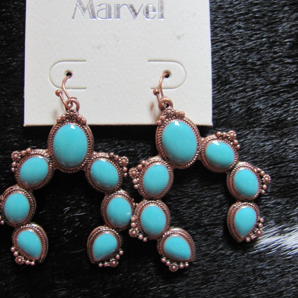 MARVEL SQUASH TURQUOISE EARRINGS